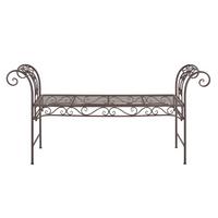 GARTENBANK Cossila - Braun, Metall (147/70/46cm) - [en.casa]