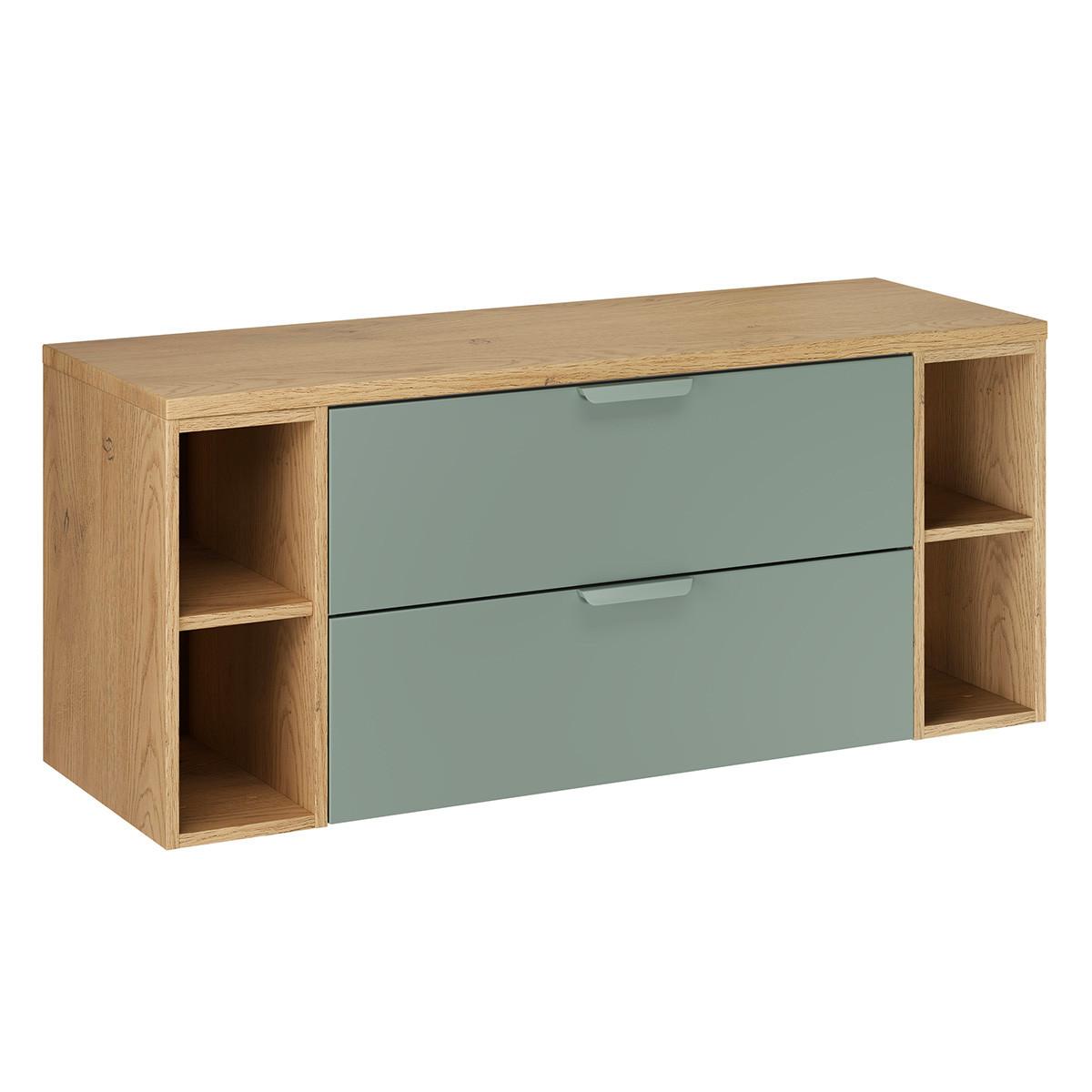 WASCHTISCHUNTERSCHRANK 120.6cm Oria 2er-Set Grün - Grün, Holzwerkstoff (120.6/50/46.5cm) - Petits-meubles