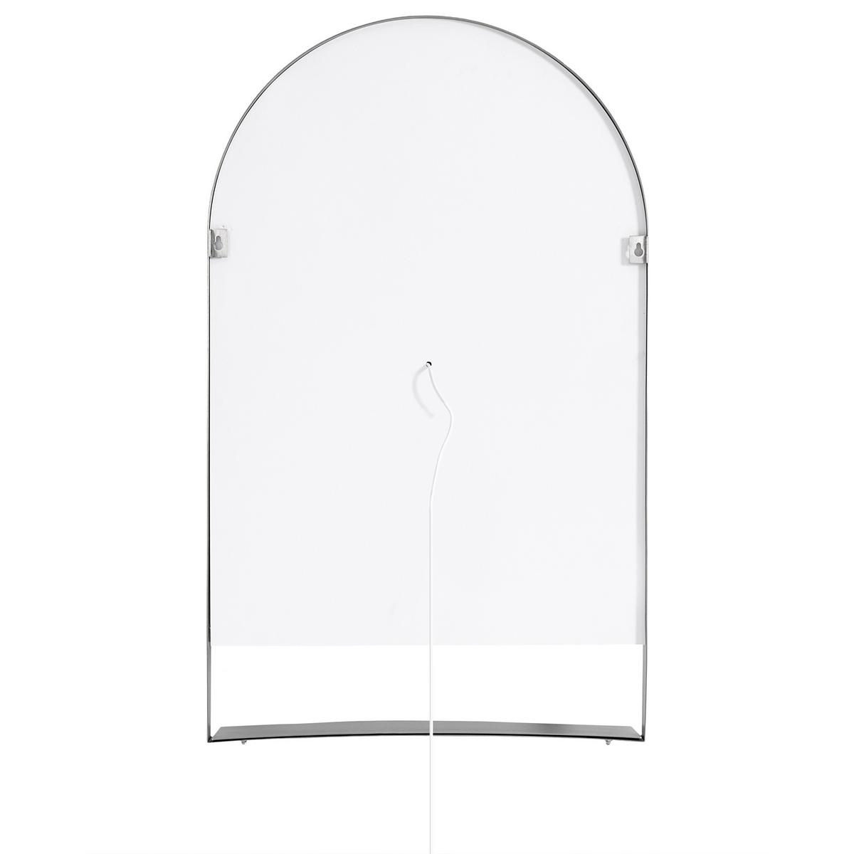 LED-BADEZIMMER-SPIEGEL 61/100 cm mit Ablage Silber Valouze - Silberfarben, Glas (61/100/4cm) - Beliani