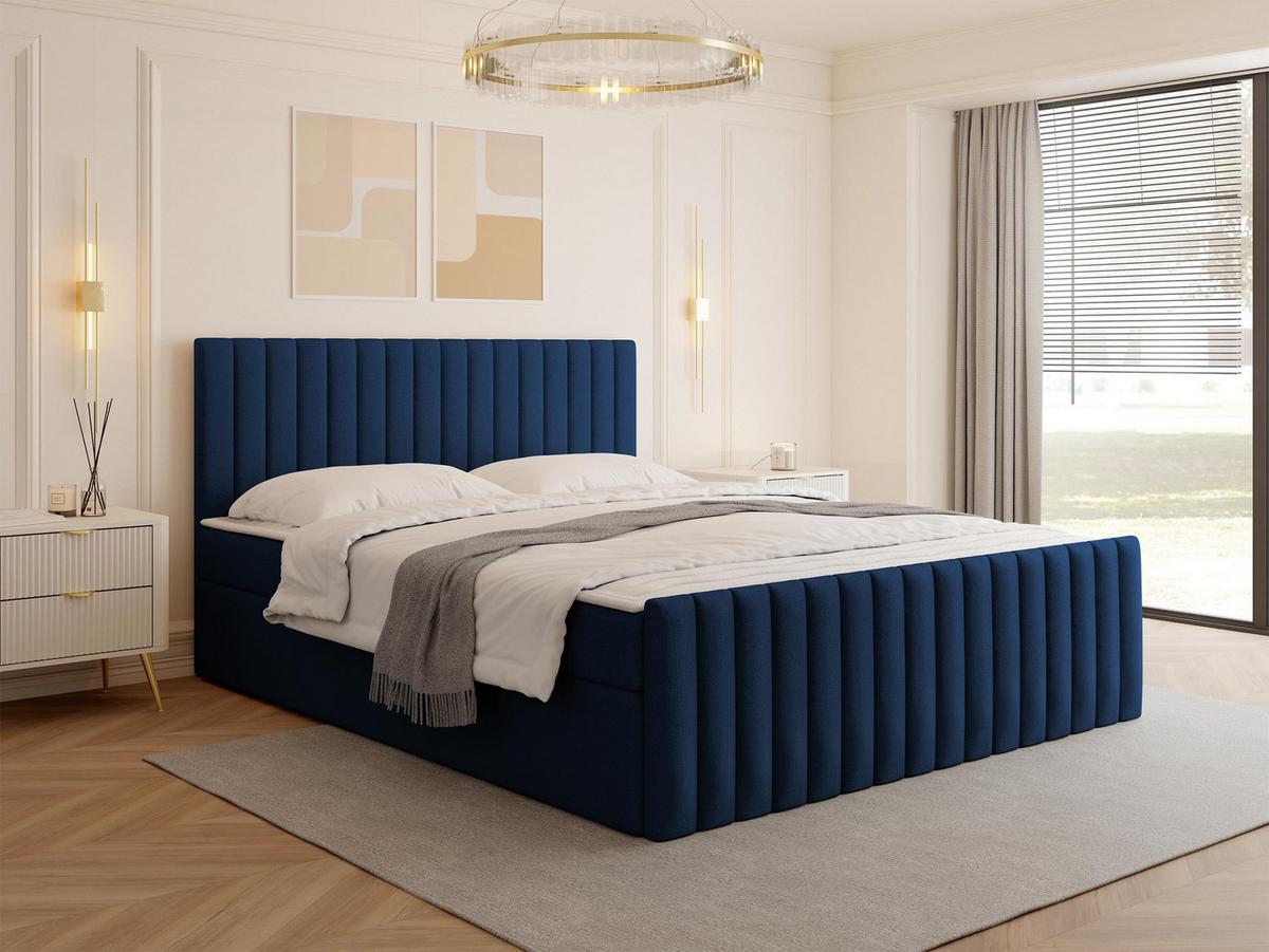 BOXBETT Tirulo Fix - H3 - Blau/Schwarz, Holzwerkstoff/Kunststoff (140/200cm) - MIRJAN24