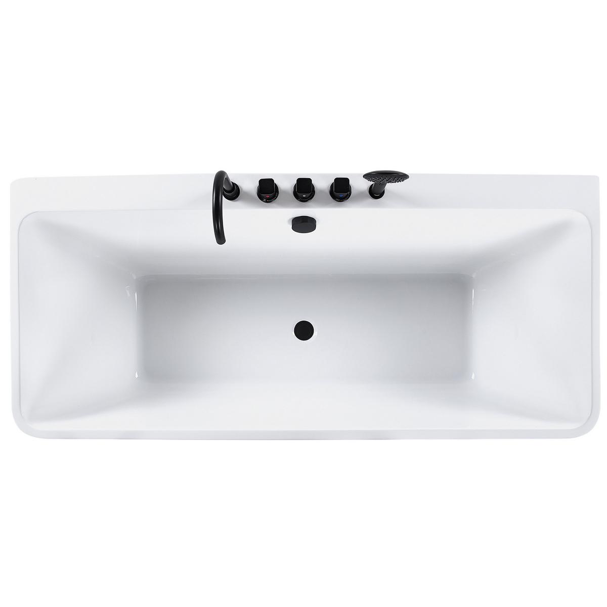 BADEWANNE 75x170x58 cm weiß Quatre - Weiß, Kunststoff (75/58/170cm) - Beliani