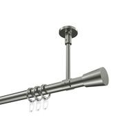 GARDINENSTANGE Sonette Sitra 600 cm (geteilt in 3 x 200 cm), 1-läufig, 20 mm Ø Edelstahl-Optik - Edelstahlfarben, Metall (600cm) - INTERDECO