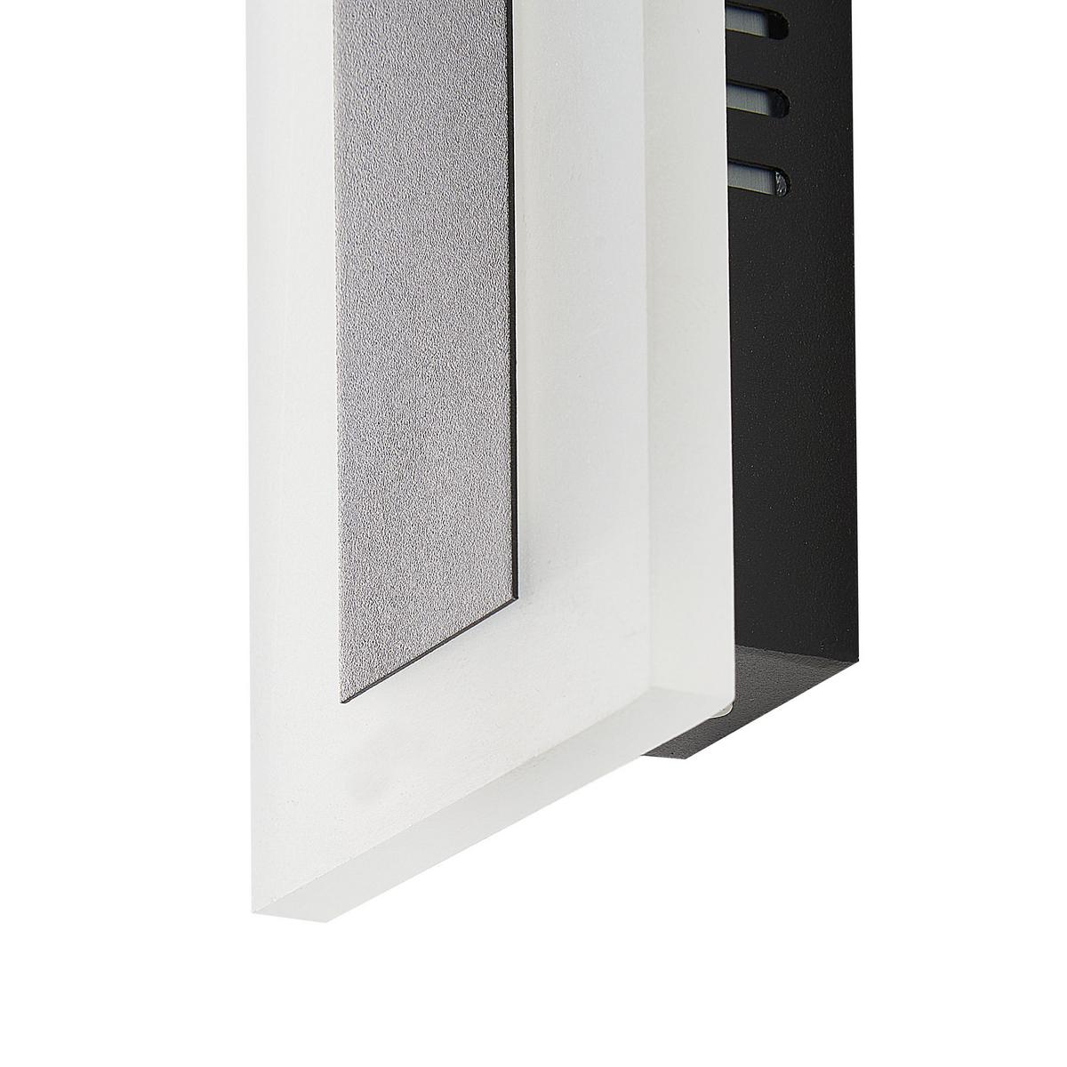 AUSSENWANDLEUCHTE Savane 4/9/30 cm - Schwarz, Metall (9/30/4cm) - Beliani