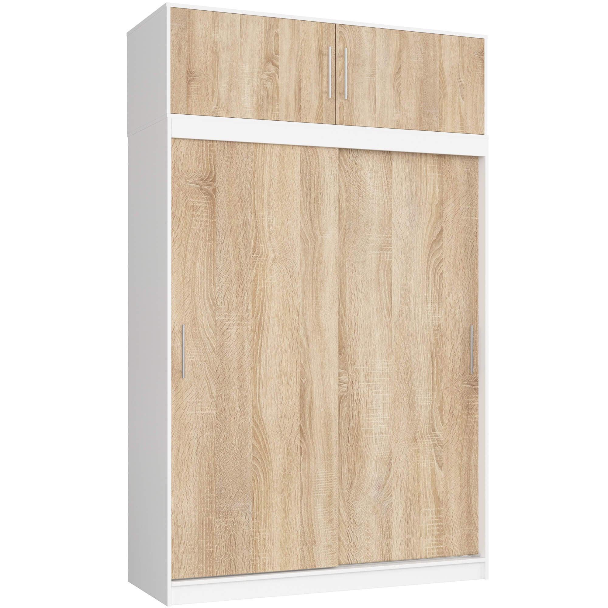 KLEIDERSCHRANK Weiß, Eiche Sonoma 245/150/60 - Weiß, Holzwerkstoff (150/245/60cm) - RAUMHIRSCH FURNITURE
