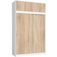 KLEIDERSCHRANK Weiß, Eiche Sonoma 245/150/60 - Weiß, Holzwerkstoff (150/245/60cm) - RAUMHIRSCH FURNITURE
