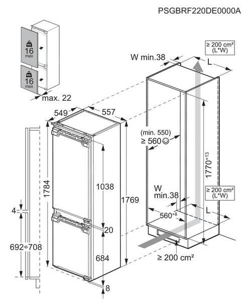 Kühl-Gefrierkombination KG1812TE - AEG