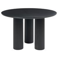 ESSTISCH Schwarz 120/120 cm Tulemalu - Schwarz, Holzwerkstoff (120/120/75cm) - Beliani