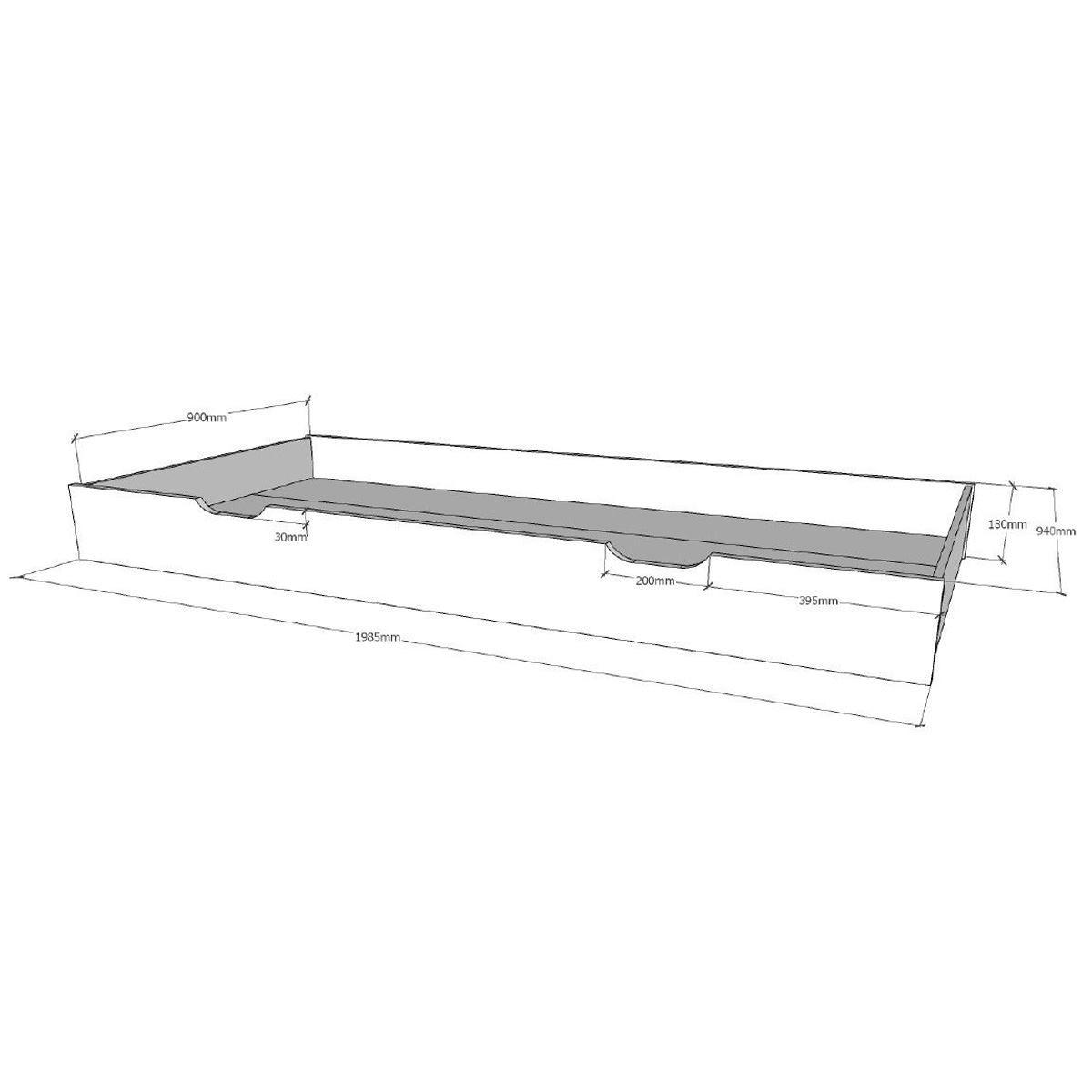 TAGESBETT Kapua 140x200 mit Bettschublade Kiefer Massivholz Natur - Kieferfarben, Holz (140/200cm) - 58aufmkessel
