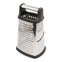 VIERKANT-KÄSEREIBE mit 4 Reibeflächen - Silberfarben, Metall (14/22.5/14cm) - Intirilife
