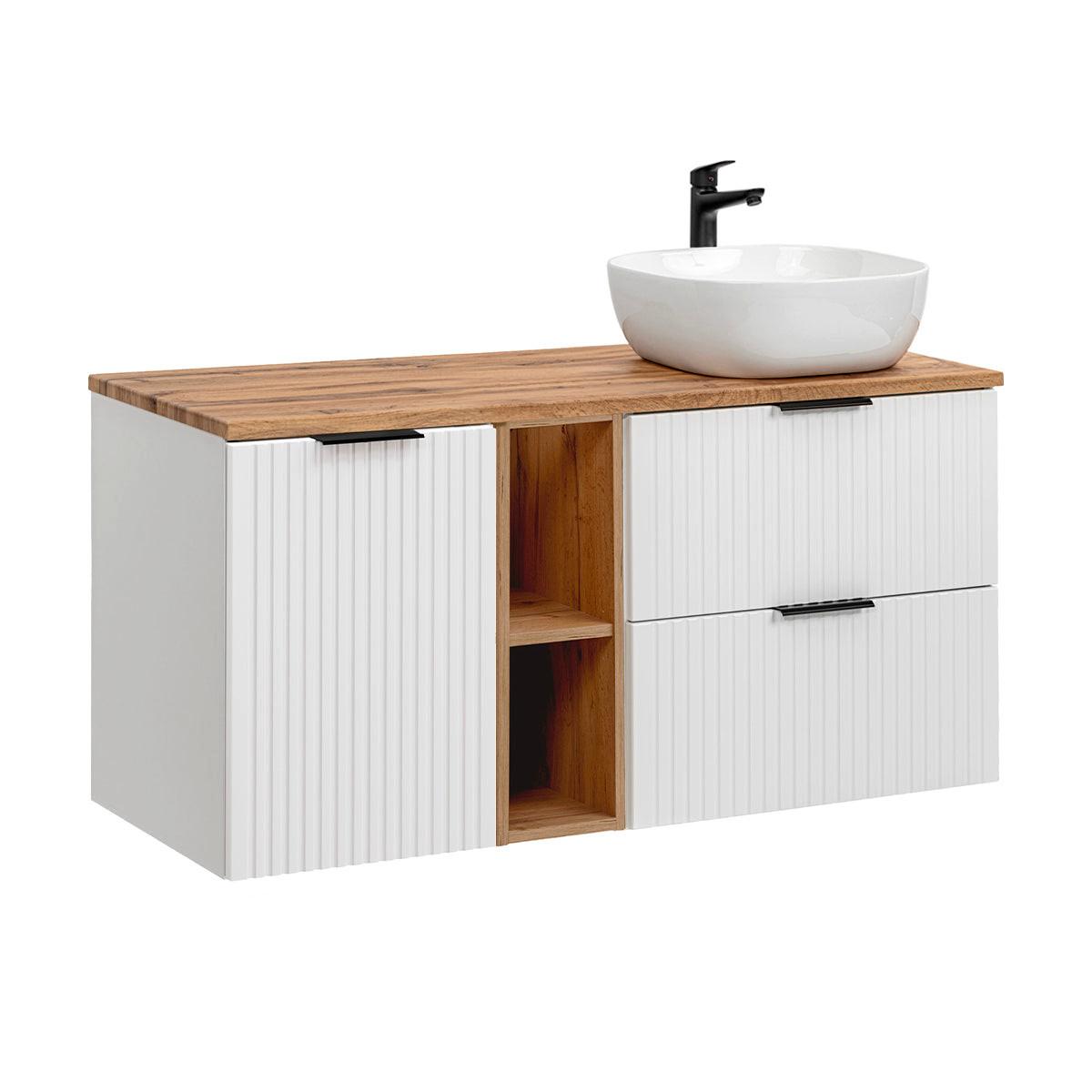 WASCHTISCH 120.8cm Adriel Weiß - Weiß, Holzwerkstoff (120.8/59/46cm) - Petits-meubles