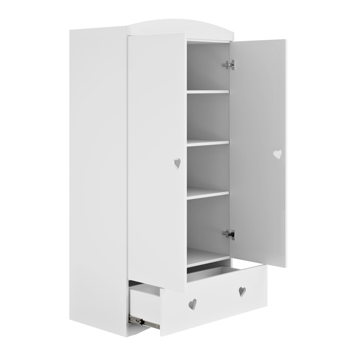 KINDERKLEIDERSCHRANK Julia - Weiß, Holzwerkstoff (36/187/90cm) - RAUMHIRSCH FURNITURE