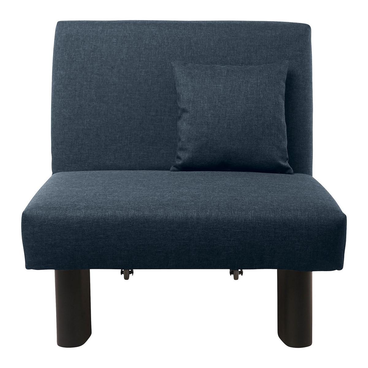 FALTSESSEL Kalomira Bezug Flachgewebe Metall schwarz / blau - Blau, Kunststoff (100/85/85cm) - 58aufmkessel