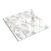 GLASPLATTE 60x52 cm Abstrakt - Weiß, Glas (60/0.4/52cm) - TULUP