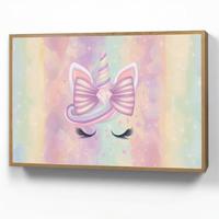 NACHTTISCHLAMPE MIT AKKU Einhorn - Glitzer - Regenbogen - Pastell 90x60 cm - Hellrosa, Holzwerkstoff (8/90/60cm) - OnlyWow
