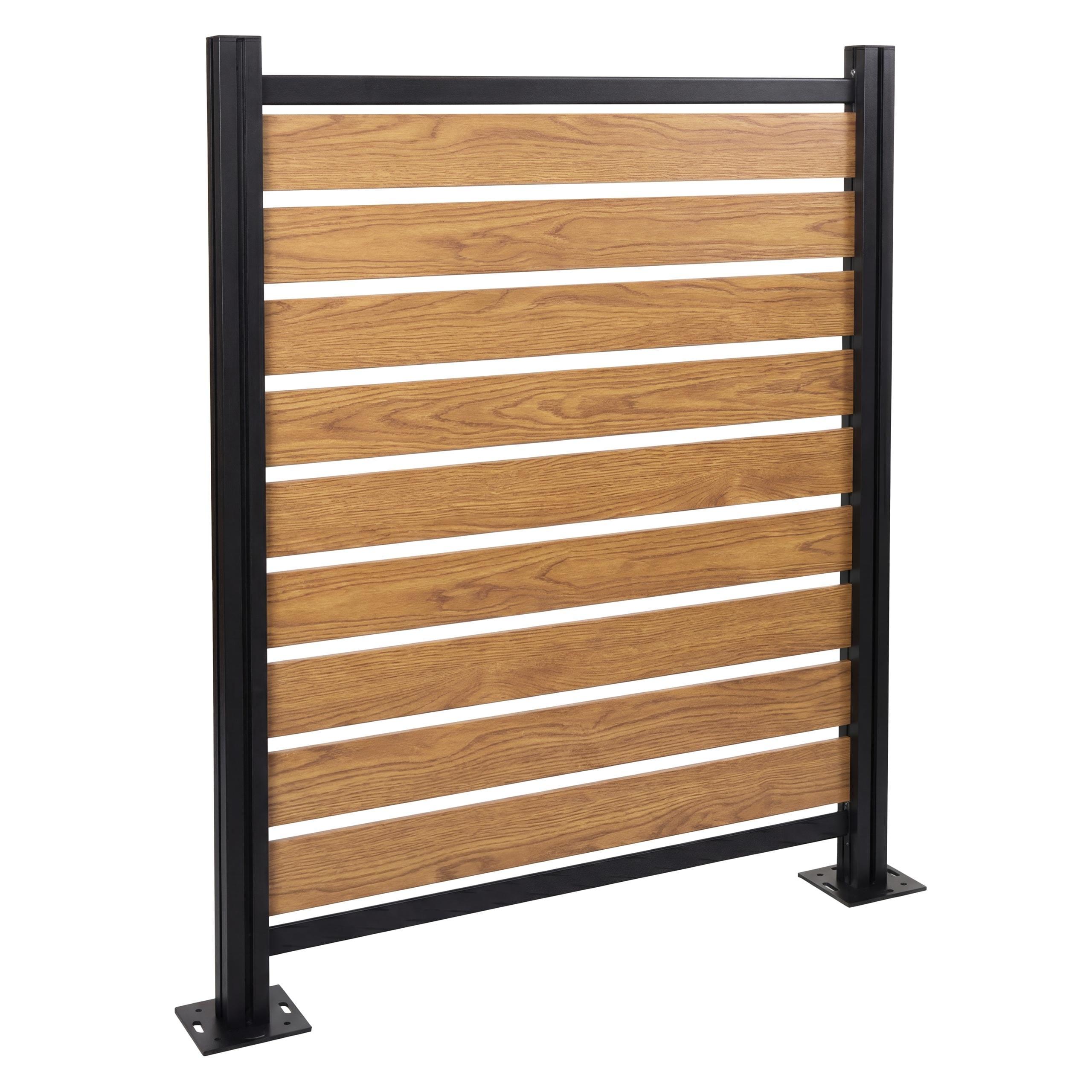 ALU MÜLLTONNEN-ZAUN Hellbraun - Hellbraun, Metall (110/130/6cm) - MCW