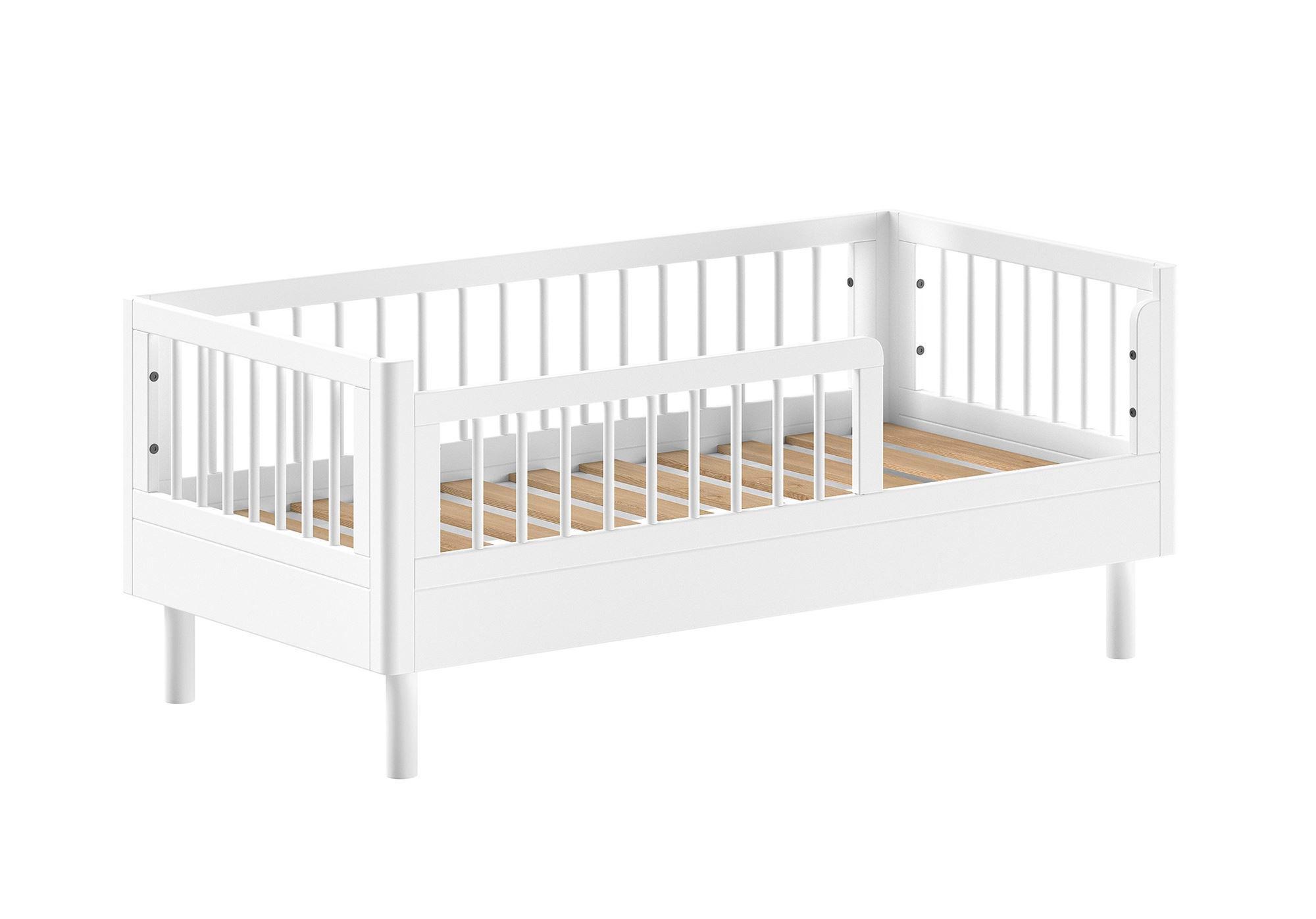 JUNIORBETT 70x140 Keeley Buche Weiß Holz Komfort Stabil Modern - Weiß, Holz (70/140cm) - 58aufmkessel
