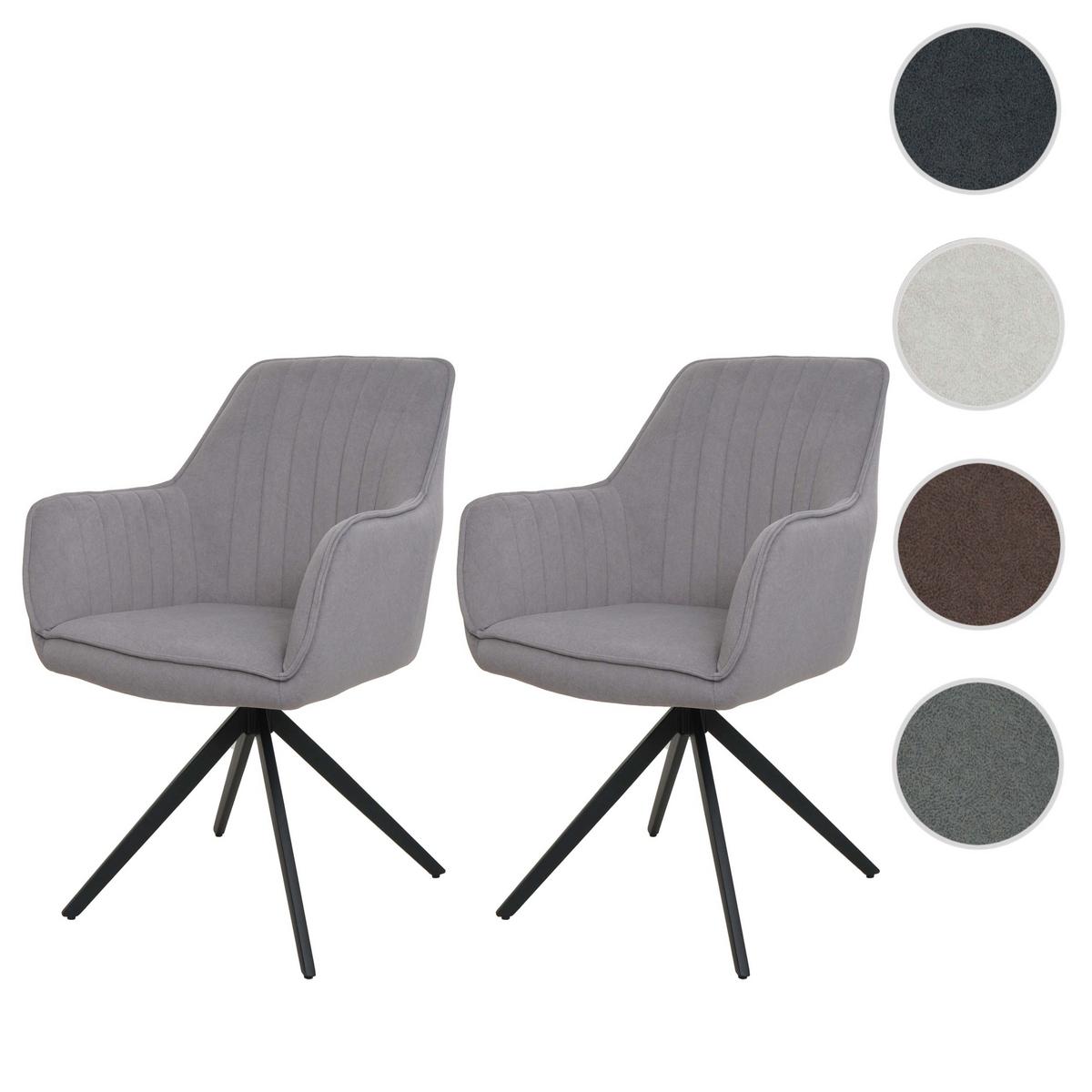 ESSZIMMERSTUHL Hellgrau 2er-Set - Hellgrau, Textil (58/87/55cm) - MCW