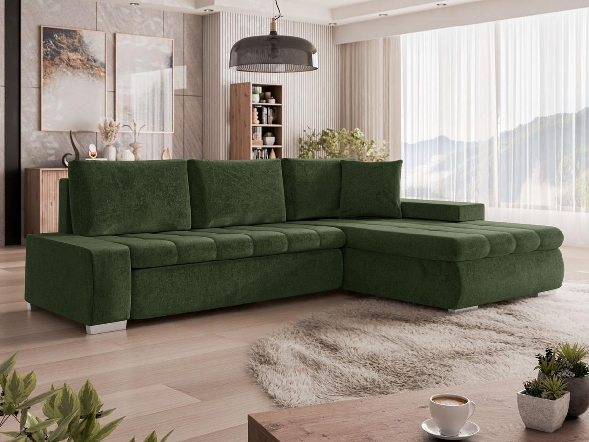 ECKSOFA Orkan Mini - Grün, Holz/Textil (265/185cm) - MIRJAN24