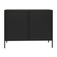 SIDEBOARD Velveto Schwarz 100 cm - Schwarz, Holzwerkstoff/Metall (100/86/40cm) - Selsey