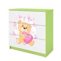 KOMMODE Babydreams Teddybär II 81/81/41 - Grün, Holzwerkstoff (81/81/41cm) - RAUMHIRSCH FURNITURE