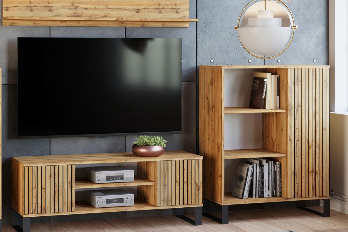 LOWBOARD Focus - Eichefarben, Holzwerkstoff (40/49/155cm) - RAUMHIRSCH FURNITURE