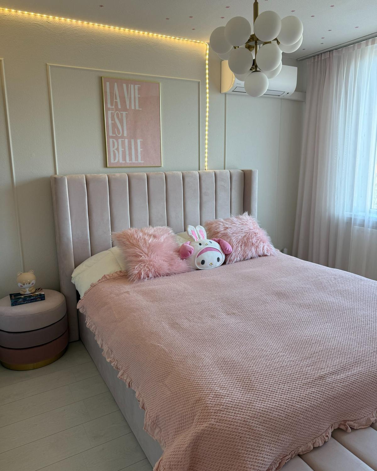 DEKOKISSEN 2er-Set Rosa 45/45 cm Daisy - Pink, Textil (45/45cm) - Beliani