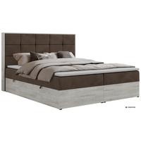 BOXBETT ALNOR 140/200 Braun Velvet - Topper T25 - H3 - Schwarz/Braun, Kunststoff/Textil (140/200cm) - MKS