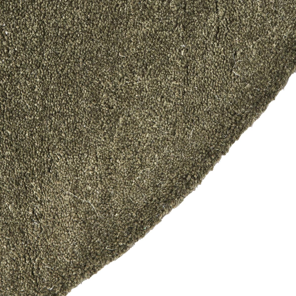 TEPPICH Olivgrün 140 cm Wolle Vasco - Grün, Textil (140/140cm) - Beliani