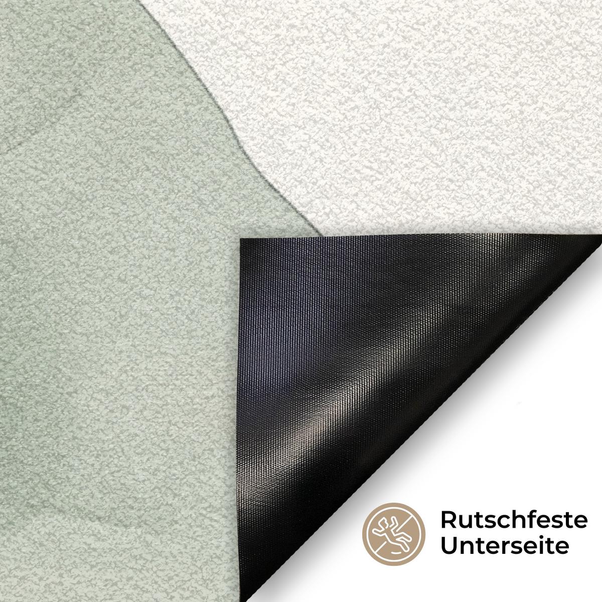 FUSSMATTE Japandi - Abstrakt - Grün Schmutzfangmatte 60x40 cm - Multicolor, Kunststoff (60/0.4cm) - MuchoWow