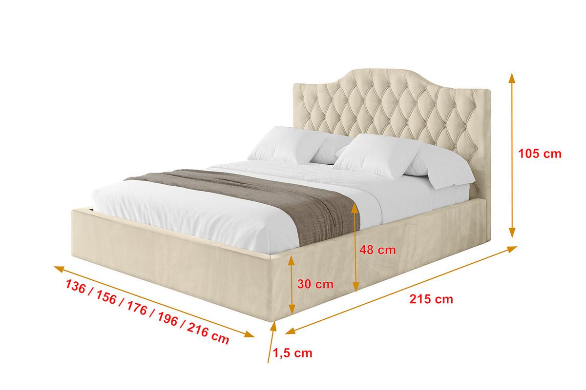 POLSTERBETT mit Bettkasten und Lattenrost, Boxbett ohne Matratze - FALIO 120x200 Beige - Ecru, Holzwerkstoff/Textil (120/200cm) - ALTDECOR