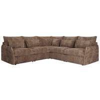 ECKSOFA VERSO L Braun Cord - Schwarz/Braun, Kunststoff/Textil (270/270cm) - MKS