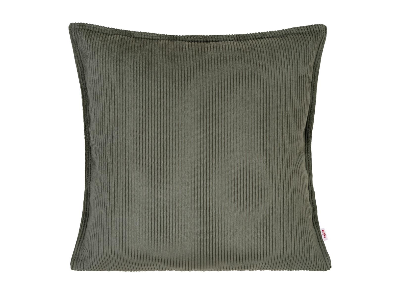 KISSENHÜLLE HYggelig No.1 stein-grau Cord-Samt 50/50 cm - Grau, Textil (50/50cm) - beties Heimtextil