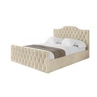 POLSTERBETT mit Bettkasten, Fußteil und Lattenrost, Boxbett mit Matratze H3/H4 - FALIO-Z 120x200 Beige - Ecru, Holzwerkstoff/Textil (120/200cm) - ALTDECOR