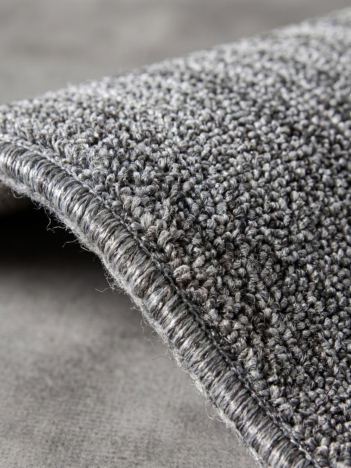 TEPPICH Kurzflor AMMER in Grau, einfarbig, Ø 120 cm - Grau, Textil (120/120cm) - KADIMA DESIGN