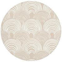 BADEMATTE Wellen - Textur - Beige Badvorleger 70x70 cm - Kaschmir, Textil (70/70cm) - OnlyWow
