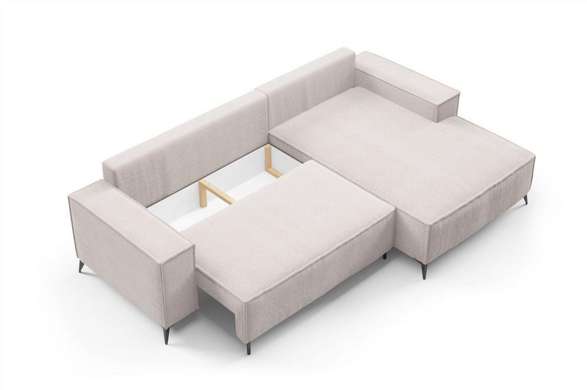 ECKSOFA Fiore - Creme, Holzwerkstoff/Textil (294/185cm) - Fun Möbel