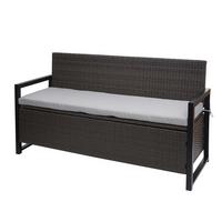 SITZBANK Grau, Hellgrau - Hellgrau/Grau, Kunststoff (164/87/57cm) - MCW