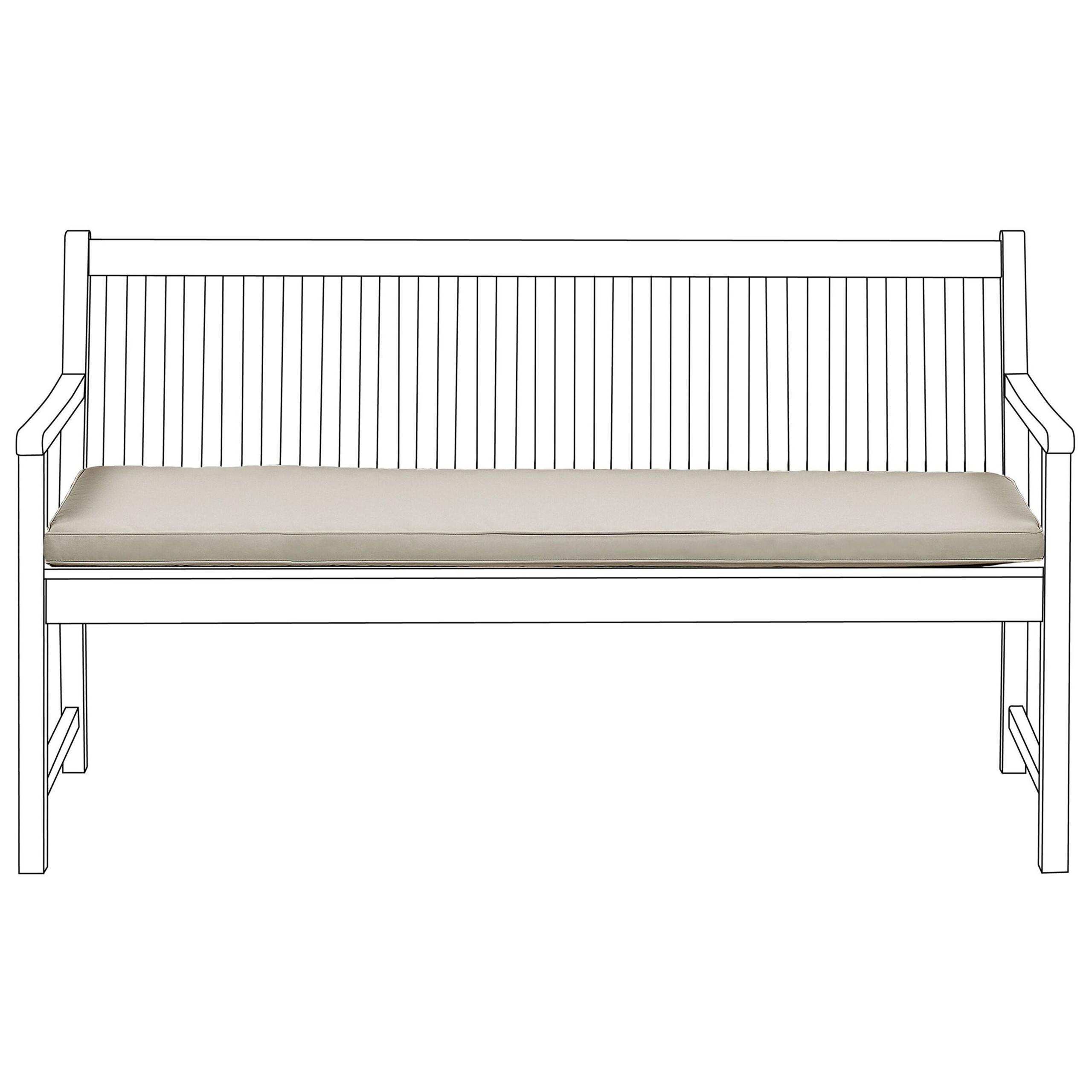 SITZBANKPOLSTER KISSEN Beige Vivara - Beige, Textil (152/5/54cm) - Beliani