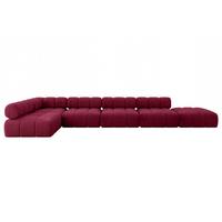 ECKSOFA modulares Sofa Favio-L3 - 475x190x70 cm Bordeauxrot Velours - Bordeaux, Holzwerkstoff/Textil (475/190cm) - ALTDECOR