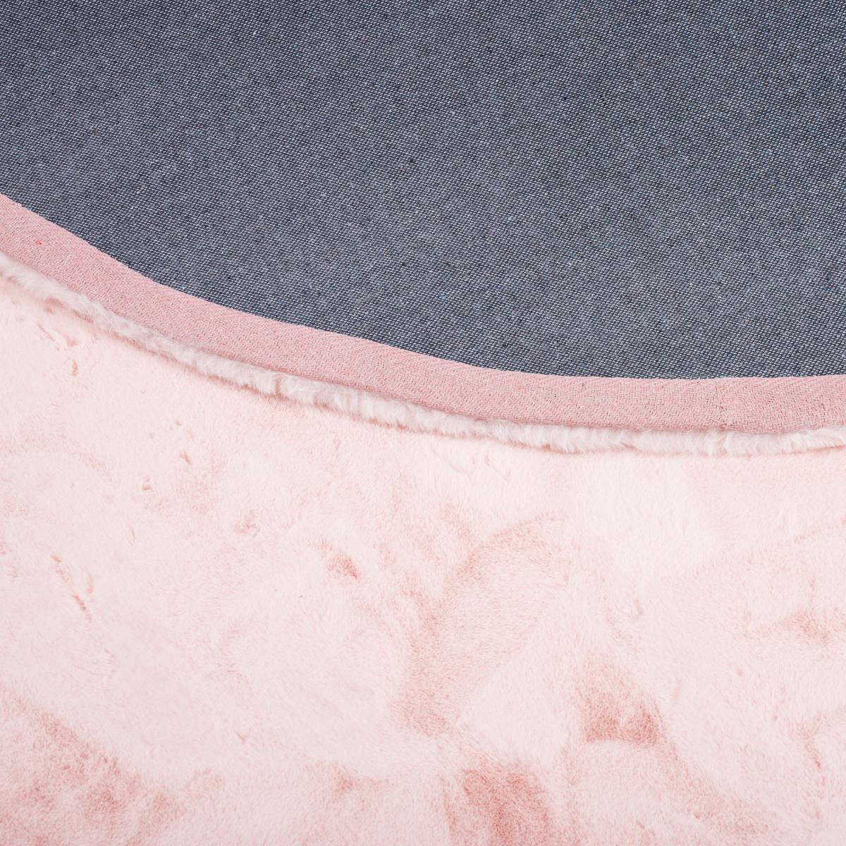 FELLTEPPICH LUXUS SUPER SOFT PLUSH RUND - Rosa, Textil (80/80cm) - Pergamon