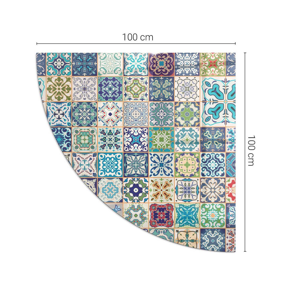 GLASPLATTE für Kamin 100x100 cm - Blau, Glas (100/100/0.4cm) - TULUP