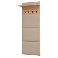 GARDEROBENPANEEL Eiche Jackson 60 cm, Wandgarderobe gepolstert - Eichefarben, Holzwerkstoff (60/156/28cm) - Furn.Design