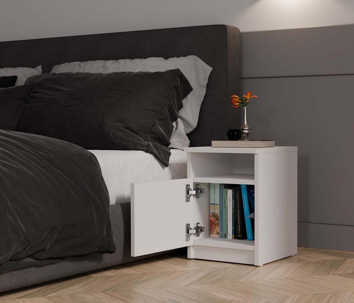 NACHTTISCH Weiß 30/40/30 - Weiß, Holzwerkstoff (30/40/30cm) - RAUMHIRSCH FURNITURE