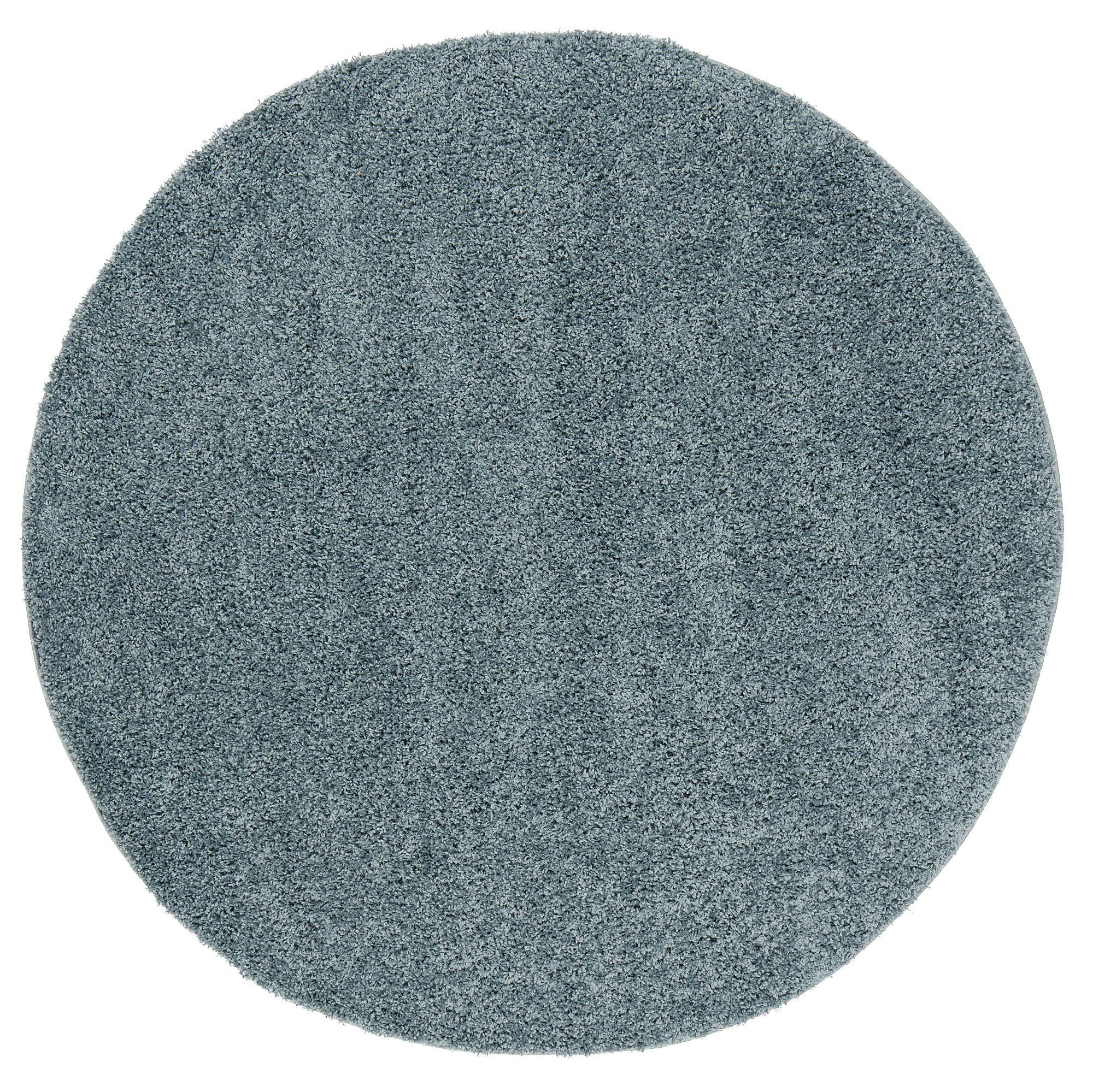 HOCHFLOR LANGFLOR SHAGGY TEPPICH FLUFFY RUND - Blau, Textil (200/200cm) - Pergamon
