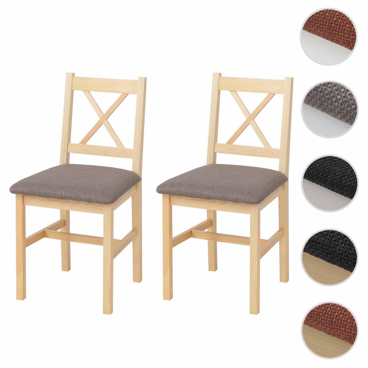ESSZIMMERSTUHL Braun, Grau 2er-Set - Braun/Grau, Holz (43/85/44cm) - MCW