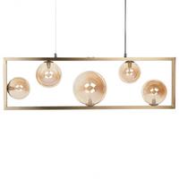 HÄNGELEUCHTE Geehi 20/100/133 cm - Messingfarben, Metall (20/100/133cm) - Beliani