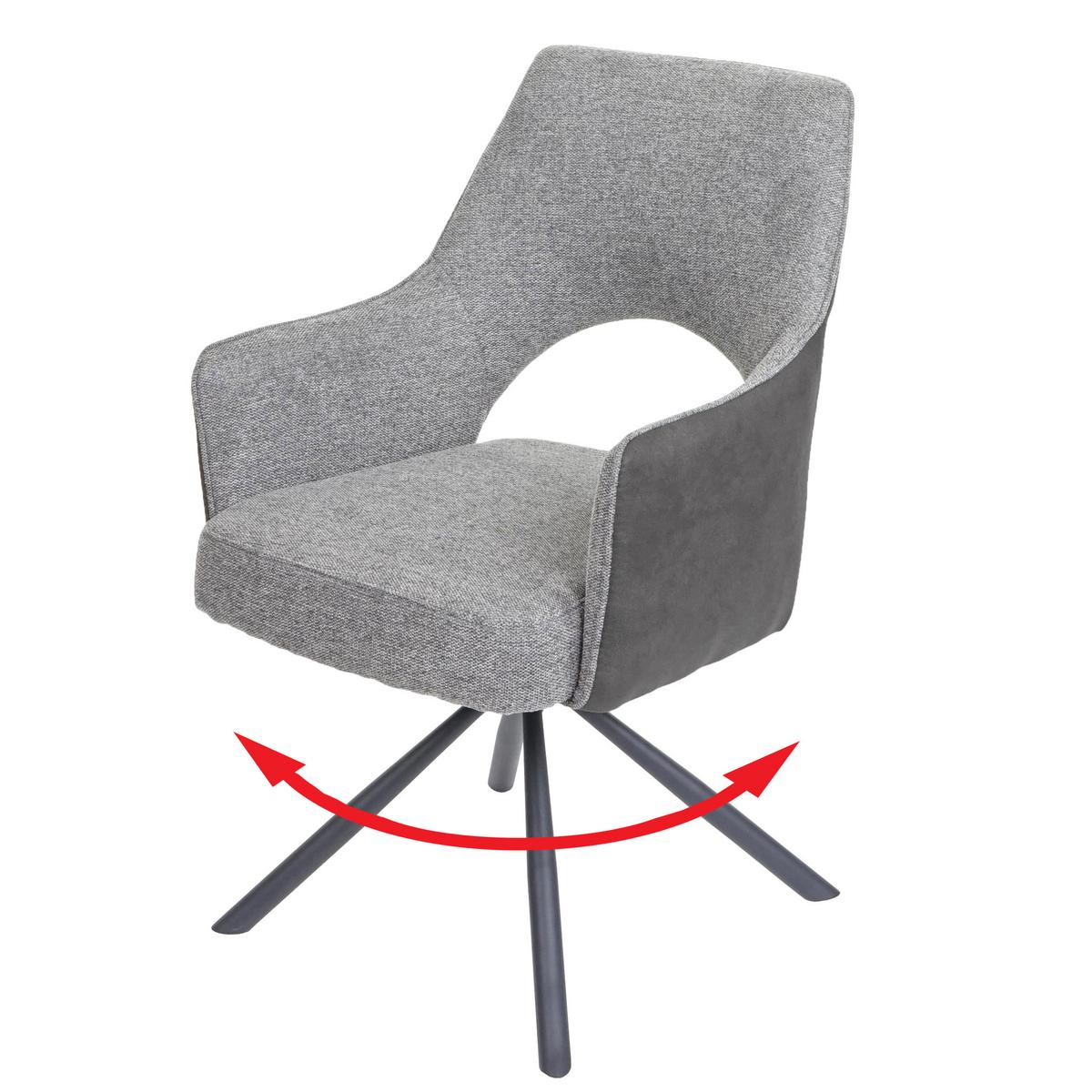 ESSZIMMERSTUHL K3 Grau - Grau, Textil (57/89/52cm) - MCW