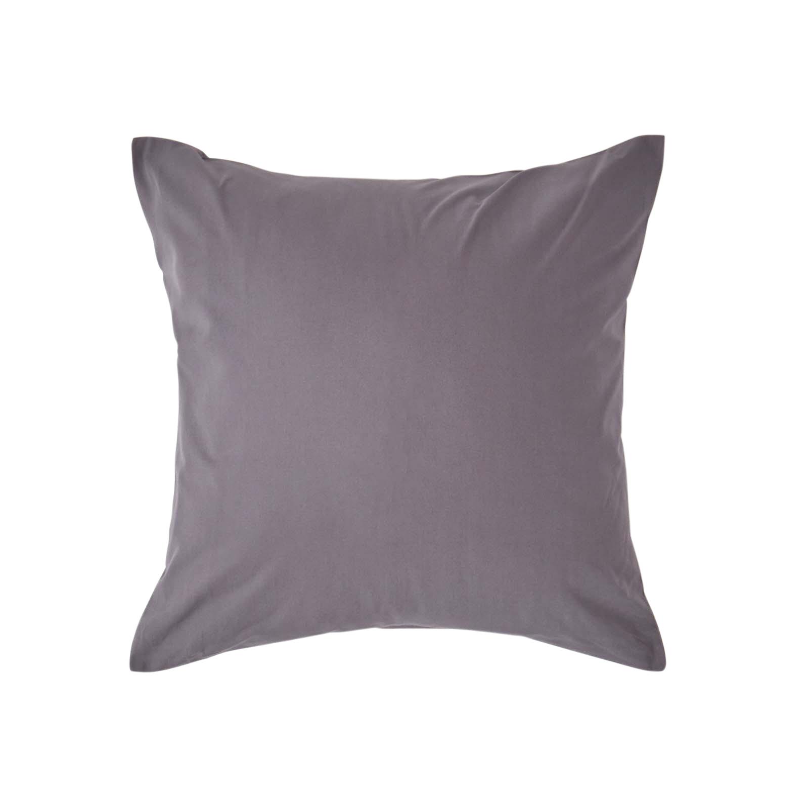 KISSENBEZUG Perkal, Ägyptische Baumwolle, Fadendichte 200 - Dunkelgrau, Textil (40/40cm) - Homescapes