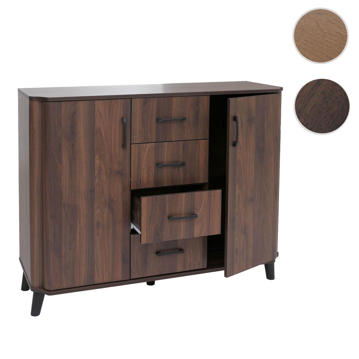 KOMMODE Walnuss Dekor - Walnussfarben, Holz (120/92/40cm) - MCW
