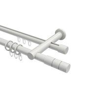 GARDINENSTANGE RUNDROHR-INNENLAUF Platon Elanto 600 cm (geteilt in 3 x 200 cm), 2-läufig, 20 mm Ø Weiß - Weiß, Metall (600cm) - INTERDECO